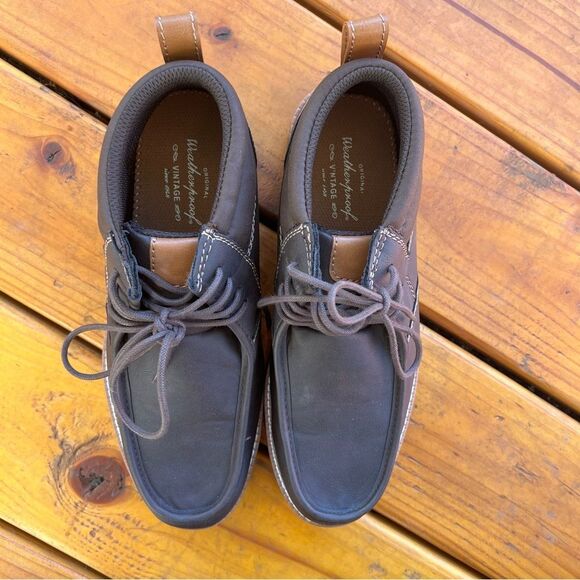 Weatherproof Vintage Men's Faux Leather Hiking Chukka Boots Chester Brown sz 10 - Picture 4 of 10